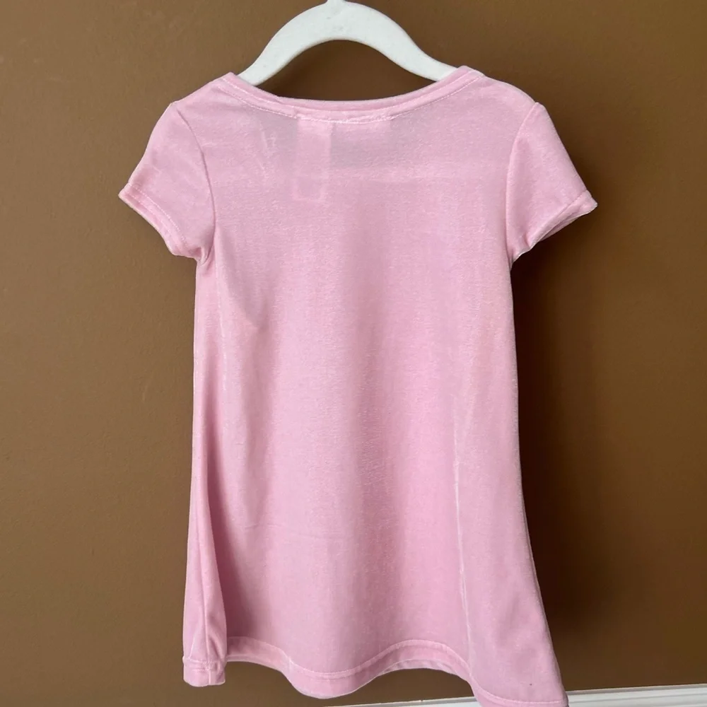Blueberi Boulevard Girls Velour Velvet Pink Short Sleeve A-line Dress Size 2T